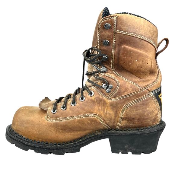 Georgia Boot Men’s Comfort Core Tan Logger Boot Size US 9.5 W - Picture 2 of 11